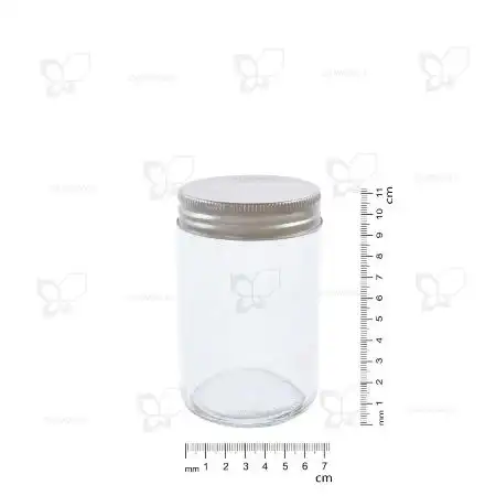 تصویر محصول جار شیشه استوانه ای قطر 7 ارتفاع 11 با درب کانتینری 68